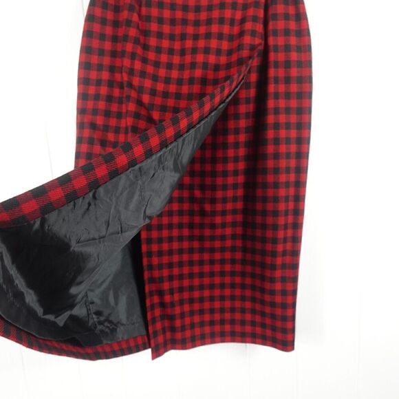 Jones New York Petite Womens Wool Gingham Skirt Size 12P - Picture 7 of 9